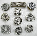 Wholesale Lot of 10 Classic Designs Wooden Block Stamps/ Tattoo/ Indian Textile Printing Blocks