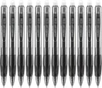 Aozora Erasable Pens Click Fine Point 0.7 mm Retractable Erasable Gel Pens for Completing Sudoku and Crossword Puzzles 12 Pack (Black)