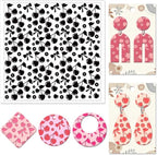 CHGCRAFT Cherry Polymer Clay Texture Sheets Flowers Bow Silicone Texture Stamp Clay Modeling Pattern Pad Texture Sheets for Polymer Clay Making Earrings Jewelry