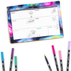 Tombow 56188 Dual Brush Pen Art Markers, Galaxy, 10-Pack. Blendable, Brush and Fine Tip Markers