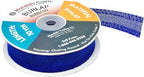 Mandala Crafts Royal Blue Burlap Ribbon 1 Inch Wide Jute Ribbons for Crafts - 20 Yds Roll Rustic Burlap Wrap Trim Ribbons for Wreaths Bows Wedding Party Decoration