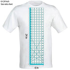 Acrylic Ruler 7 Piece Set, Non Slip Rings 50 Pieces, Quilting Rulers, Size (6"x24"), (2"x24"), (3"x18"), (3"x8"), (1.5"x12"), (1"x12"), (1"x6") (Blue-7 Piece Set)