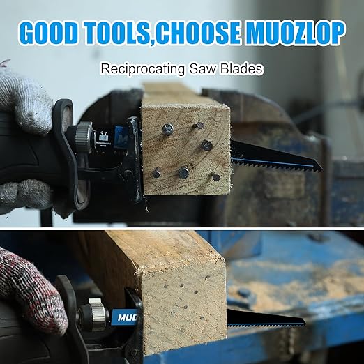 1 Pack 12 inch Reciprocating Saw Blades Set，6 TPI High Carbon Saw Blades for Wood with Nails ，Saw Blades with Organizer Case (1, 6T/12inch)