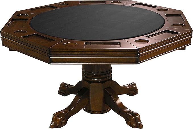 Combination 3 in 1 Poker/Game Table (Chestnut Finish)
