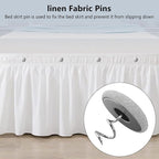 12 Colors Fabric Covered Button Twist Pins Dust Ruffle Pins- for Sofa，Upholstery，Armchair Caddies, Armrest Covers,Bed Skirts, Slipcovers, Headliners (Light Gray, 12)