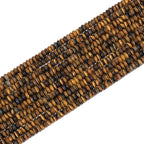 Natural Yellow Tiger Eye Disk Stone Beads 4x2mm 160pcs Rondelle Loose Semi Gemstone Beads for Jewelry Making Design