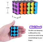 Ganowo 18 Pack Fidget Snake Cube Mini Twist Puzzle for Kids Stocking Stuffer, Birthday Party Favors, Goodie Bags Fillers, Classroom Rewards, Black