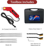 Toemics Electric Hot Knife Foam Cutter – 200W Styrofoam Cutting Tool, 4 Adjustable 50-500°C Blades for Polystyrene, Sponge, Crafts, and Insulation (Red)