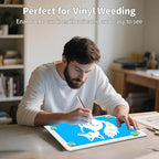 Elice Magnetic A4 Light Board for Diamond Painting, Ultra-Thin Tracing LED Light Box with Side Buttons, Super Bright Diamond Art Light Pad, Light Table for Drawing, Sketching, Weeding Vinyl - White