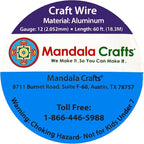Mandala Crafts 12 Gauge Anodized Aluminum Craft Wire for Jewelry Making - 60 FT Colored Flexible Purple Wire - Bendable for Bonsai Armature Crafting Sculpting