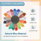 uxcell 10g/0.35oz Cosmetic Grade Mica Powder, 600 Mesh Mica Powder Natural Resin Epoxy Pigment Powders for Casting Resin, Candle Dye, DIY Nail Polish and Lip Gloss, Silver Gray