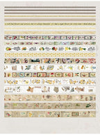 MAFELOE Decorative Vintage Washi Tapes Set 20 Rolls 2 Meters Long, Adhesive Scrapbook Junk Journaling Art Craft Collage Supplies-Forest Dream Series-Light Brown (WT-M4-SLMJ)
