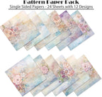 YASMEN 24 Sheets Scrapbook Paper Pads, 6X6 Single-Sided Cardstock Paper, Decorative Craft Paper, Flowers Pattern Paper Pack, DIY Decopodge Papers, Journal Scrapbooking Supplies, Card Making Supplies