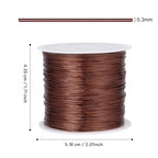 328FT Jewelry Wire 28 Gauge Tarnish-Resistant Copper Beading Wires Roll Bulk for DIY Crafts Jewelry Making, Red Brown
