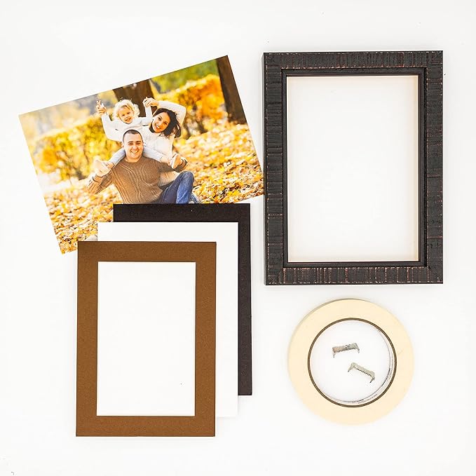 11x14 Mat for 8.5x11 Photo - Precut Aged Oak Brown Picture Matboard for Frames Measuring 11 x 14 Inches - Bevel Cut Matte to Display Art Measuring 8.5 x 11 Inches - Acid Free ONE MAT