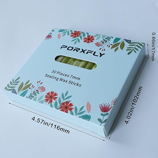 30 Pieces 7mm Sealing Wax Sticks for Glue Gun,PORXFLY Mini Wax Seal Sticks Great for Seals Stamp,Cards Envelopes,Wedding Invitations,Gift Wrapping,Wine Packages (Bondi Blue)