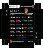 Elan Professional Watercolor Paint Set, 24 Liquid Watercolor Paint Tubes 0.4fl oz, Non-Toxic Mini Tubes for Canvas & Crafts, Art Paints for Adults