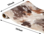 RENLITONG Tie Dye HTV Rainbow Heat Transfer Vinyl 10Inch by 10ft Roll Iron on DIY for T-Shirt Rolls Easy to Cut & Weed for Heat Vinyl Glossy