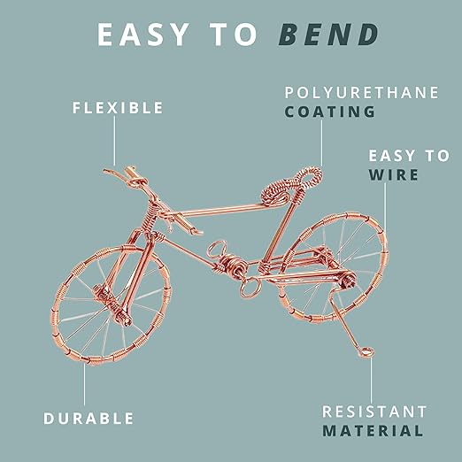 UTILE 18 20 22 24 Gauge 90 ft 99.9% Pure Soft Copper Wire for Electroculture Gardening, Jewelry Making, Crafting Wire Bendable, Plant Wire (Rose Gold 24)
