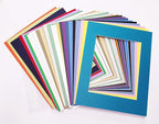 5x7 Mat for 8.5x11 Frame - Precut Mat Board Acid-Free Show Kit with Backing Board, and Clear Bags Mixed Colors 5x7 Photo Matte Made to Fit a 8.5x11 Picture Frame Matboard for Framing, Pack of 25 Mats