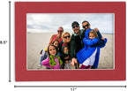 Pack of TEN 8.5x11 Mats Bevel Cut for 7x9 Photos - Acid Free Deep Red Precut Matboards For Pictures, Photos, Framing - 4-ply Thickness