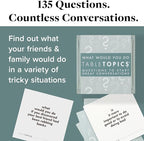 TableTopics What Would You Do Question Card Game - 135 Provocative Conversation Starter Cards for Parties with Adult Friends, Spark Lively Debates about Sticky Situations, Icebreaker Game