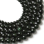 6MM 120pcs Natural Green Sandstone Energy Healing Beads Round Loose Beads for Jewelry Making Bracelet 2 Strands 32"