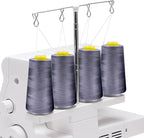 Tortoise 4 Cones of 3000 Yards Each Spool Thread for All Purpose, Serger, Overlock, Quilting, Sewing Machine - 40S/2 Cream Yellow