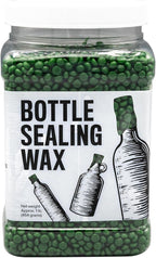 Blended Waxes, Inc. Bottle Sealing Wax, Pastille Wax Seal Beads For Wine, Beer, and Liquor Bottle Sealing, Seals Between 25-30 Bottles, 1 lb, Green Metallic