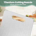 Titanium Cutting Board Set of 3,Premium Non-Slip,Food-Grade,Knife-Friendly Chopping Boards,Lightweight,Durable,Dishwasher Safe,Ideal for Meat Vegetables Fruits,Kitchen and Camping Essentials (3)
