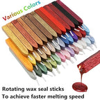 12Pcs Sealing Wax Sticks with Wicks, Assorted Colors Wax Seal Sticks Great for Letter Sealings Waxstamp Wedding Invitations, Packaging Decoration (12)