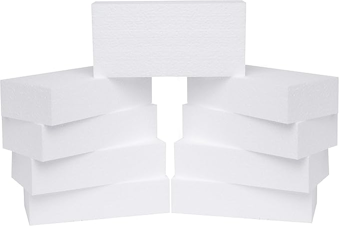 Silverlake 8x4x2 Craft Foam for Styrofoam Block Projects (9-Pack)