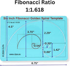 Fibonacci Spiral Stencil Template for Drawing and Drafting: A Fibonacci Spiral Drawing Tool for Artists Allows The Simple Application of The Golden or Divine Ratio for Artistic Design