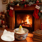 2PCS Christmas Candle Molds, Melting Snowman Christmas Resin Silicone Molds Kit, 3D Christmas Shape Silicone,Candle Silicone Mold for DIY Wax Soap