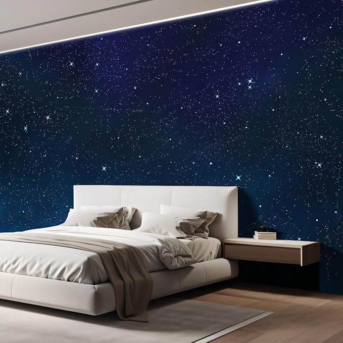 wall26 Large Wall Mural Beautiful Scenery of The Starry Night Self-Adhesive Vinyl Wallpaper Removable Wall Sticker - 100" x 144"