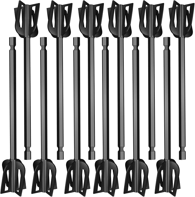 Resin Mixer Epoxy Mixer Paddles - 12 Plastic Pixiss Multipurpose Bidirectional Paint Stirrer for Drill Epoxy & Paint Mixer Drill Attachment - Paint Stirrers Epoxy Stirrer - Paint Mixer for Drill