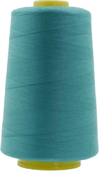 Mandala Crafts 4 Pack of Serger Threads Cones Spools - 20S/2 24000 Yards Polyester Turquoise Threads for Sergers Machine and Overlock Quilting Sewing Machine