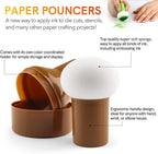3PCS / Sets Ink Applicator with Storage Cases,Paper Pouncers for Direct Ink Application On Crafts Projects Easily,Inking Sponge for Stamp Ink Distressing, Blending Card Making Crafting Tools