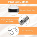 HARFINGTON 10ft Jewelry Wire, 22 Gauge (0.7mm) Brass Craft Soft Metal Tarnish Resistant Copper Beading Wire for Jewelry Making Supplies Crafting, Black