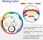 Mcbazel 3 Pieces Color Mixing Guides Wheel, Paint Mixing Learning Guide Art Class Teaching Tool for Makeup Blending Board Chart Mix Colours (3 Sizes)