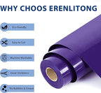 RENLITONG Purple Iron on Vinyl 12Inch by 50ft Roll HTV Heat Transfer Vinyl for T-Shirt HTV Rolls for All Cutter Machine - Easy to Cut & Weed for Heat Transfer Design