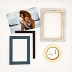 8x10 Mat for 6x8 Photo - Precut Steel Blue Picture Matboard for Frames Measuring 8 x 10 Inches - Bevel Cut to Display Art 6 x 8 Inches - Acid Free Pack of 10 MATS with Backing Boards & Clear Bags
