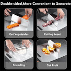 Titanium Cutting Board - 2 pack Titanium Cutting Boards for Kitchen,Double Sided Titanium Cutting Mat（9.25 * 12.99in）