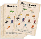 70th Birthday Party Games, Price is Right Games, Birthday Party Supplies for Adults, Fun 1955s Party Game，Pack of 30 Cards