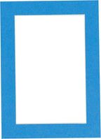 8x10 Mat Bevel Cut for 5x8 Photos - Acid Free Bay Blue Precut Matboard - For Pictures, Photos, Framing - 4-ply Thickness