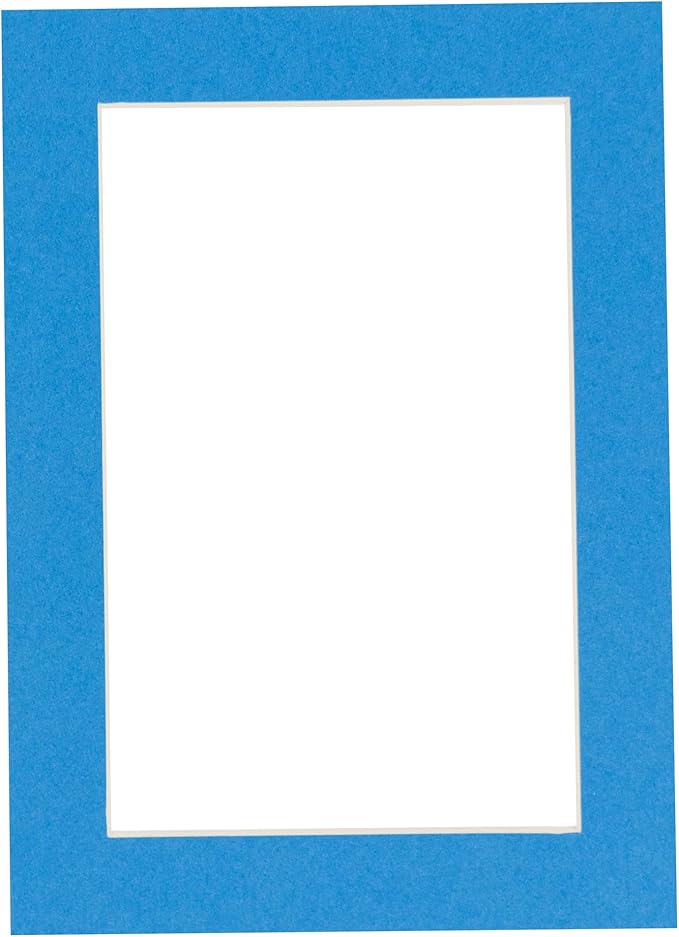 8x10 Mat for 6x8 Photo - Precut Bay Blue Picture Matboard for Frames Measuring 8 x 10 Inches - Bevel Cut Matte to Display Art Measuring 6 x 8 Inches - Acid Free ONE MAT