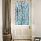 DKTIE Nature Pattern Rainbow Window Film Decorative Stained Glass Window Film Static Cling Films Easy Apply Removable Comes with Tools (U1747-Reeded Glass, 17.7" x 118.1")