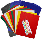 100 Sheets Carbon Transfer Paper,Tracing Paper Carbon Graphite Copy Paper with 5 Pieces Embossing Styluses Stylus Dotting Tools for Wood,Paper,Canvas and Other Art Surfaces 8.3 x 11.7inch