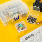 13 Pieces Small Plastic Craft 0rganizers and Storage, Transparent Box with Hinged Lid for Storage of Jewelry, Diamonds, DIY Art Craft Accessory