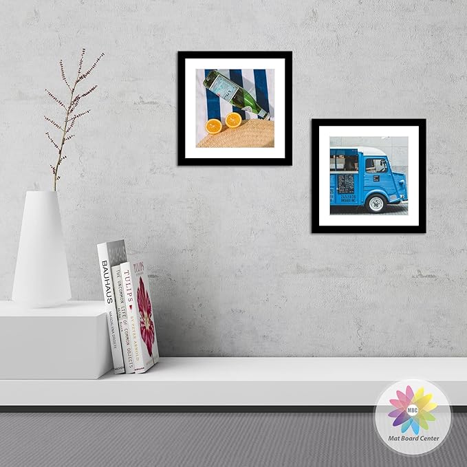 Mat Board Center, Pack of 10, 20x20 for 16x16 White Photo Picture Mats - Acid Free, 4-ply Thickness, White Core - for Pictures, Photos, Framing